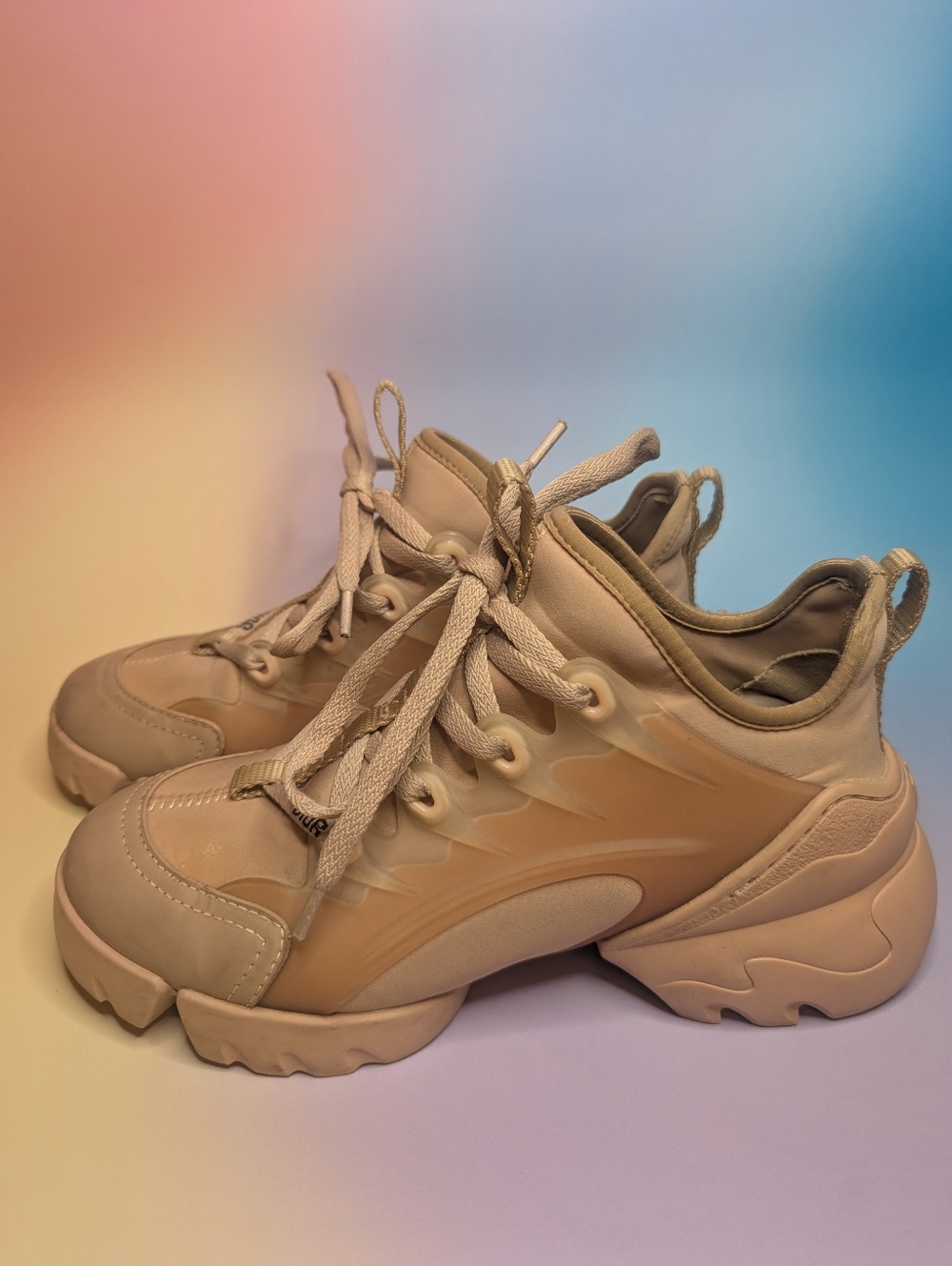 Dior D-Connect Light Pink Beige Sneakers